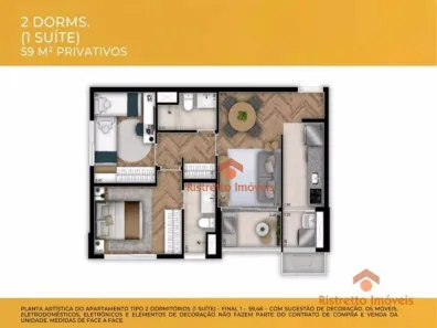 Apartamento com 2 Quartos à venda, 59m² no Bela Vista, Osasco