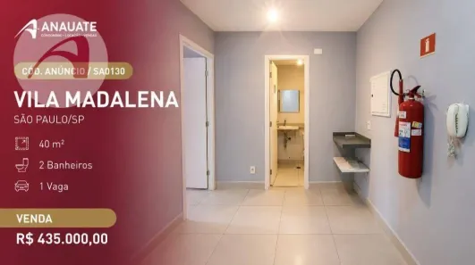Sala Comercial à venda, 41m² no Vila Romana, São Paulo