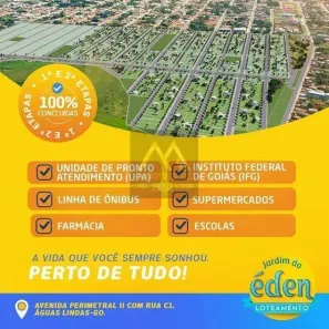 Lote/Terreno à venda, 200m² no Jardim do Eden, Águas Lindas de Goiás