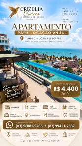 Apartamento com 2 Quartos para alugar, 50m² no Tambaú, João Pessoa
