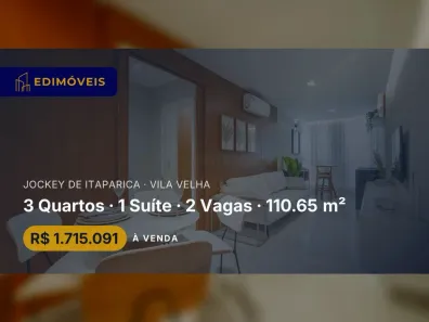 Apartamento com 3 Quartos à venda, 110m² no Jockey de Itaparica, Vila Velha