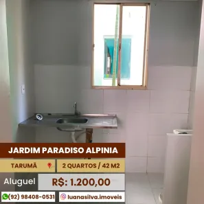 Apartamento com 2 Quartos para alugar, 42m² no Tarumã, Manaus