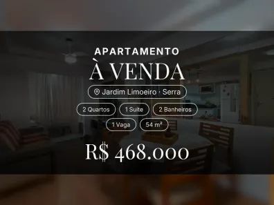 Apartamento com 2 Quartos à venda, 54m² no Jardim Limoeiro, Serra