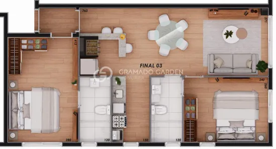 Apartamento com 2 Quartos à venda, 63m² no Centro, Canela