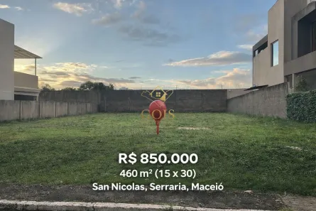 Lote/Terreno à venda, 460m² no Serraria, Maceió