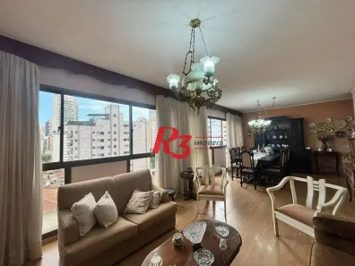 Apartamento com 3 Quartos para alugar, 166m² no Boqueirão, Santos
