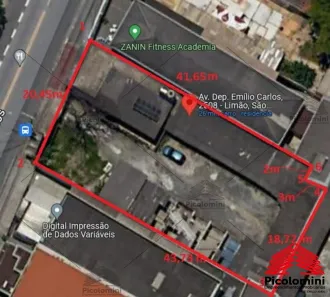 Lote/Terreno à venda, 890m² no Limão, São Paulo