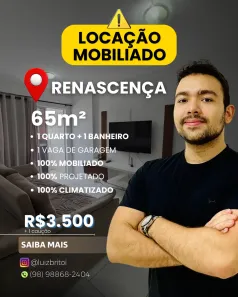 Apartamento com 1 Quarto para alugar, 68m² no Renascença, São Luís