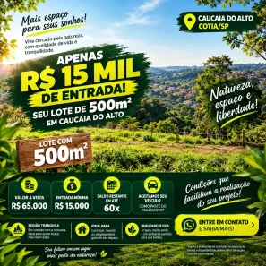 Lote/Terreno à venda, 500m² no Centreville, Cotia