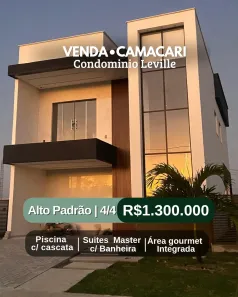 Casa de Condomínio com 4 Quartos à venda, 180m² no Industrial, Camaçari