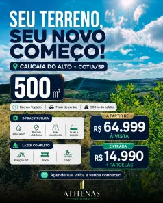 Lote/Terreno à venda, 500m² no Centro (Caucaia do Alto), Cotia