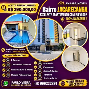 Apartamento com 2 Quartos à venda, 57m² no Jacarecanga, Fortaleza