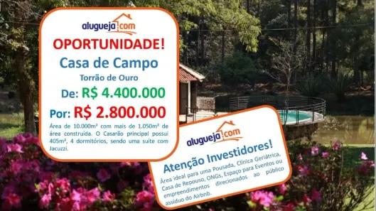 Fazenda/Sítio com 4 Quartos à venda, 1050m² no Torrão de Ouro II, São José dos Campos
