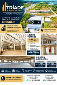 Galpão/Depósito/Armazém para alugar, 575m² no Parafuso, Camaçari