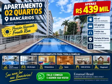 Apartamento com 2 Quartos à venda, 65m² no Bancários, João Pessoa