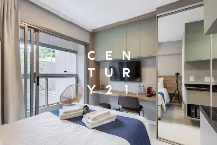 Apartamento com 1 Quarto para alugar, 20m² no Indianópolis, São Paulo