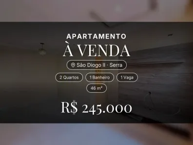 Apartamento com 2 Quartos à venda, 46m² no São Diogo II, Serra