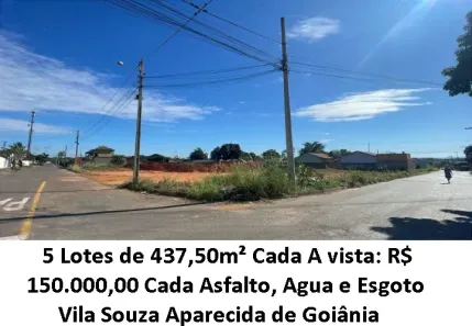 Lote/Terreno à venda, 437m² no Vila Irmãos Souza, Aparecida de Goiânia