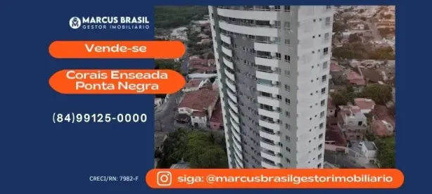 Apartamento com 3 Quartos à venda, 96m² no Ponta Negra, Natal