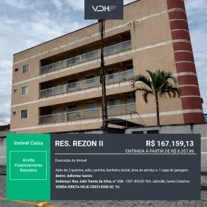Apartamento com 2 Quartos à venda, 47m² no Adhemar Garcia, Joinville
