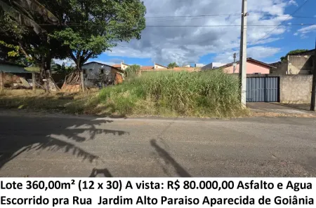 Lote/Terreno à venda, 360m² no Jardim Alto Paraíso, Aparecida de Goiânia
