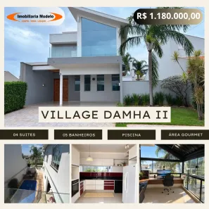 Casa de Condomínio com 4 Quartos à venda, 240m² no Loteamento Village Mirassol II, Mirassol