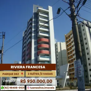 Apartamento com 3 Quartos à venda, 155m² no Parque 10 de Novembro, Manaus