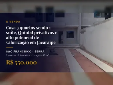 Casa com 3 Quartos à venda, 85m² no São Francisco, Serra