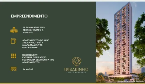 Apartamento com 2 Quartos à venda, 49m² no Rosarinho, Recife