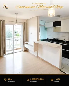 Apartamento com 2 Quartos à venda, 50m² no Vila Mogilar, Mogi das Cruzes