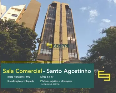 Sala Comercial à venda, 63m² no Santo Agostinho, Belo Horizonte