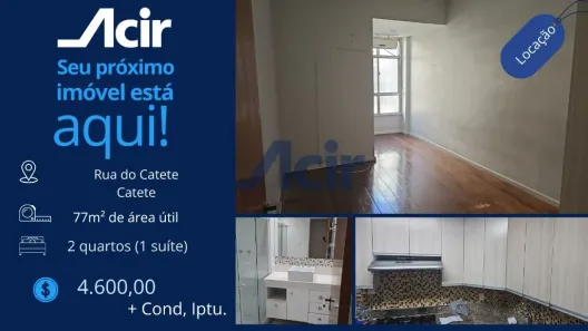 Apartamento com 2 Quartos para alugar, 77m² no Catete, Rio de Janeiro