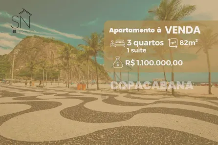 Apartamento com 3 Quartos à venda, 82m² no Copacabana, Rio de Janeiro