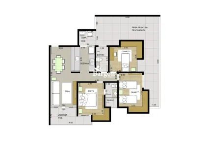 Apartamento com 2 Quartos à venda, 70m² no Recanto da Mata, Juiz de Fora