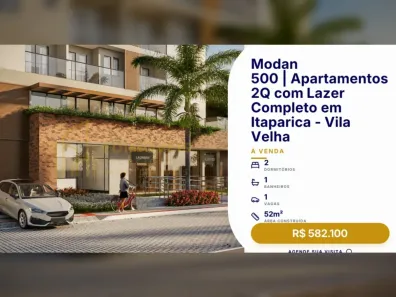 Apartamento com 2 Quartos à venda, 52m² no Coqueiral de Itaparica, Vila Velha