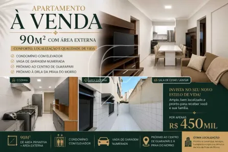 Apartamento com 2 Quartos à venda, 90m² no Muquiçaba, Guarapari