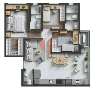 Apartamento com 3 Quartos à venda, 83m² no Jardim das Colinas, São José dos Campos