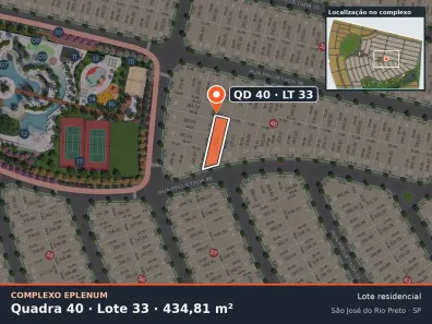 Lote/Terreno à venda, 435m² no Eparque Mirage, São José do Rio Preto