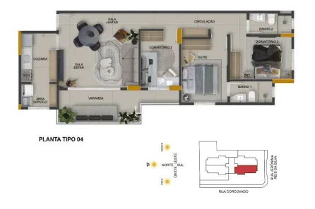 Apartamento com 3 Quartos à venda, 88m² no Patrimônio, Uberlândia