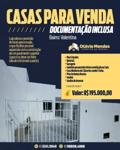 Casa com 2 Quartos à venda, 55m² no Paratibe, João Pessoa