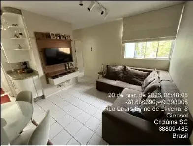 Apartamento com 2 Quartos à venda, 44m² no Santo Antônio, Criciúma