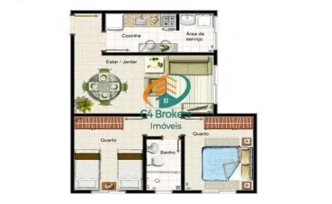 Apartamento com 2 Quartos à venda, 49m² no Cidade Parque Alvorada, Guarulhos