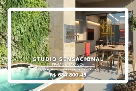 Apartamento com 1 Quarto à venda, 22m² no Praia de Itaparica, Vila Velha