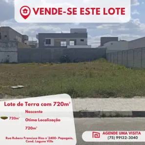 Lote/Terreno à venda, 720m² no Papagaio, Feira de Santana