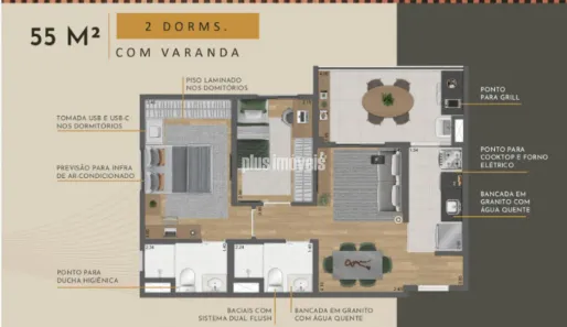 Apartamento com 2 Quartos à venda, 55m² no Vila Mariana, São Paulo
