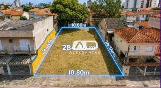 Lote/Terreno à venda, 284m² no Fundação, São Caetano do Sul