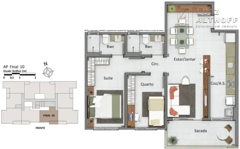 Apartamento com 2 Quartos à venda, 72m² no Pedra Branca, Palhoça