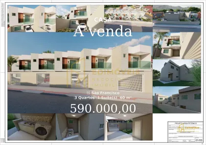 Casa com 3 Quartos à venda, 60m² no São Francisco, Serra