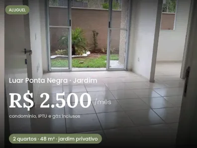 Apartamento com 2 Quartos para alugar, 48m² no Ponta Negra, Manaus