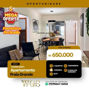 Apartamento com 2 Quartos à venda, 82m² no Caiçara, Praia Grande